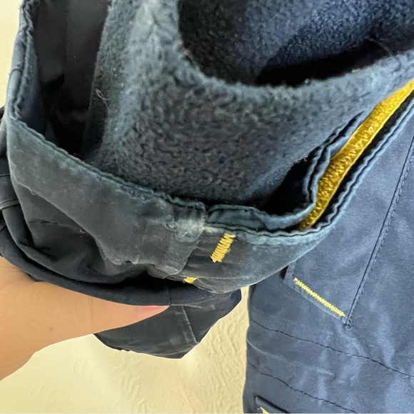 Lands' End Kids Winter Parka Coat Navy Blue Fleece Lined Grow-A-Long Size S(4) - Picture 7 of 16